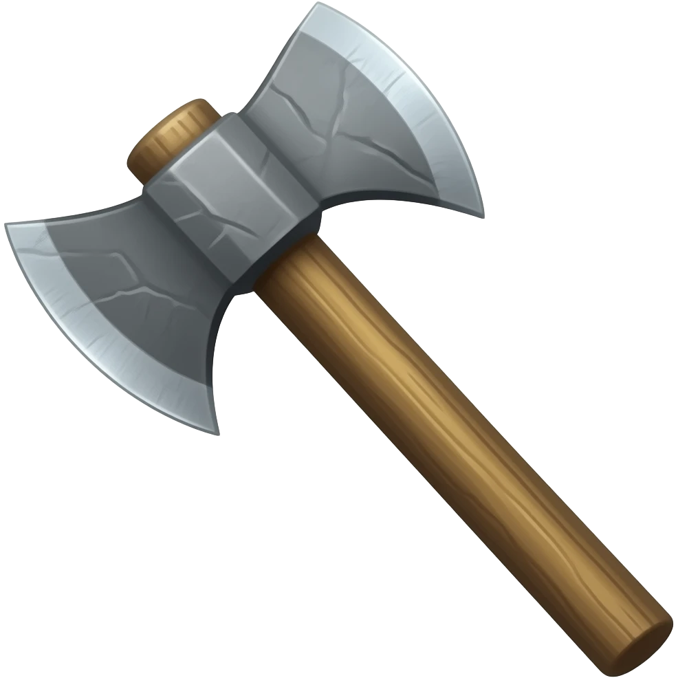 stone age axe with rock blade emoji