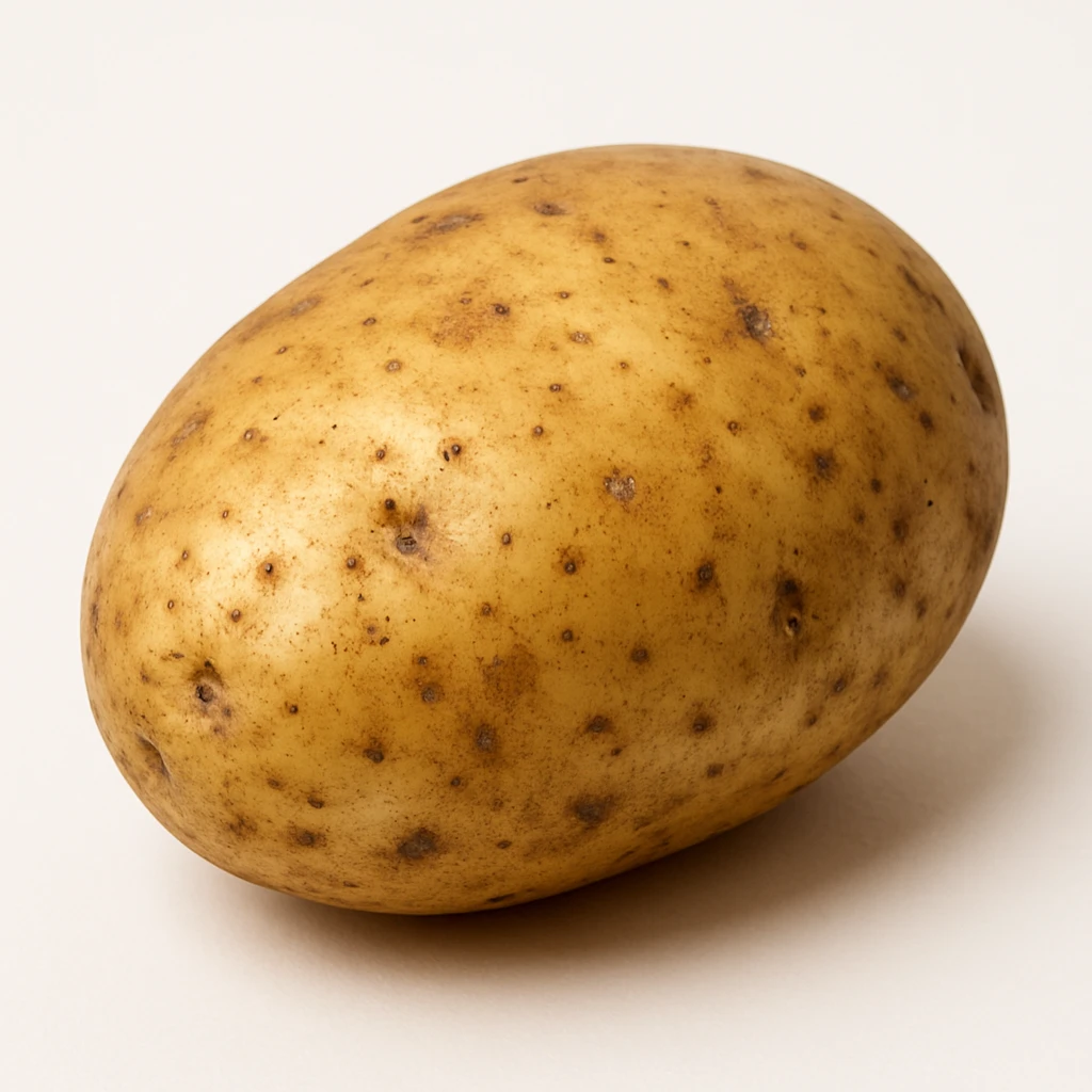 realistic potato with skin on white background emoji
