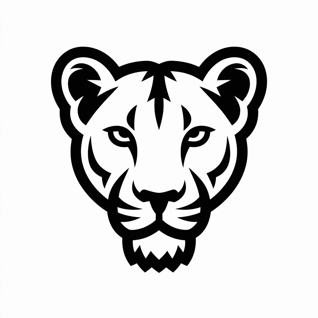 Lioness icon black silhouette emoji