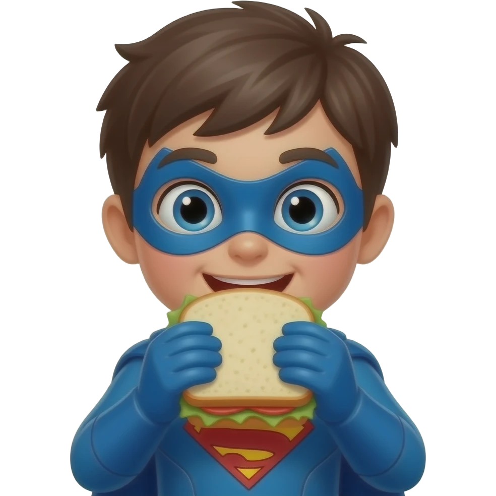 spuerhero kid xmen eating emoji