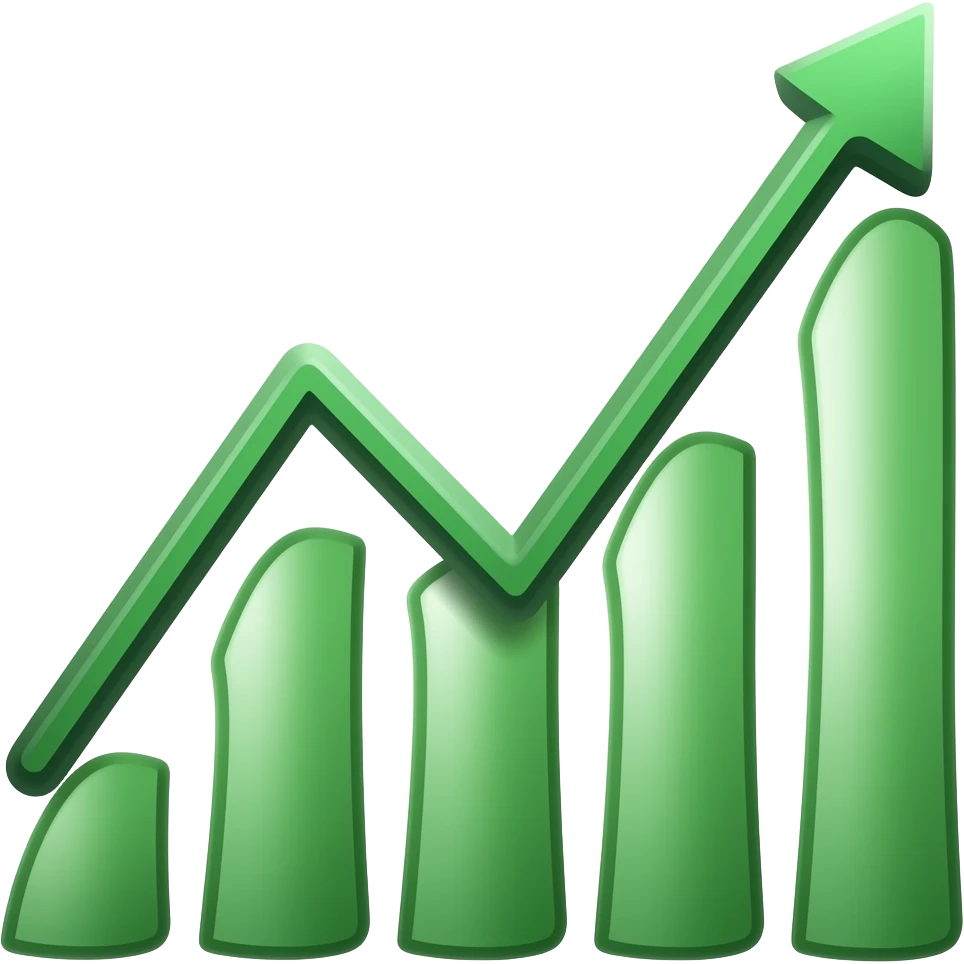 Una gráfica tipo montaña rusa con el mismo estilo de la imagen anterior con colo verde emoji