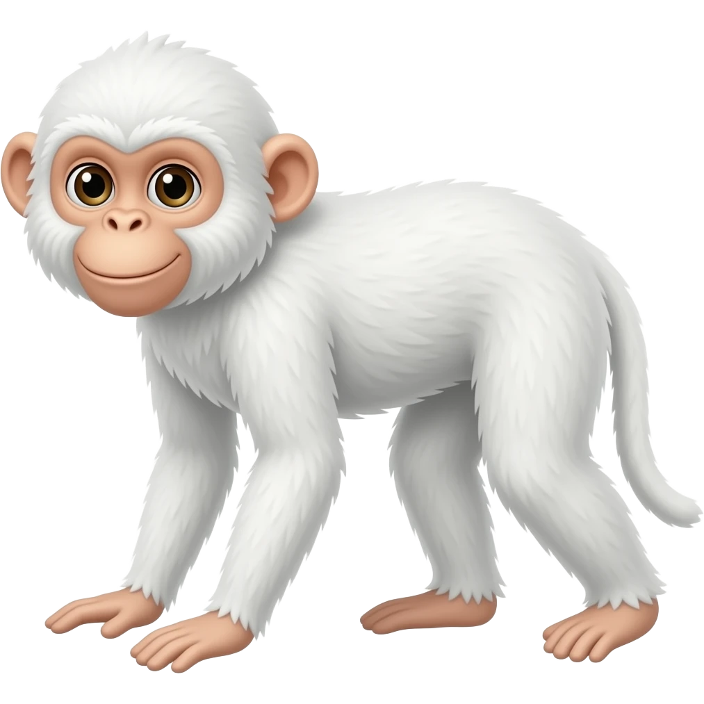 This 🐒 but white emoji