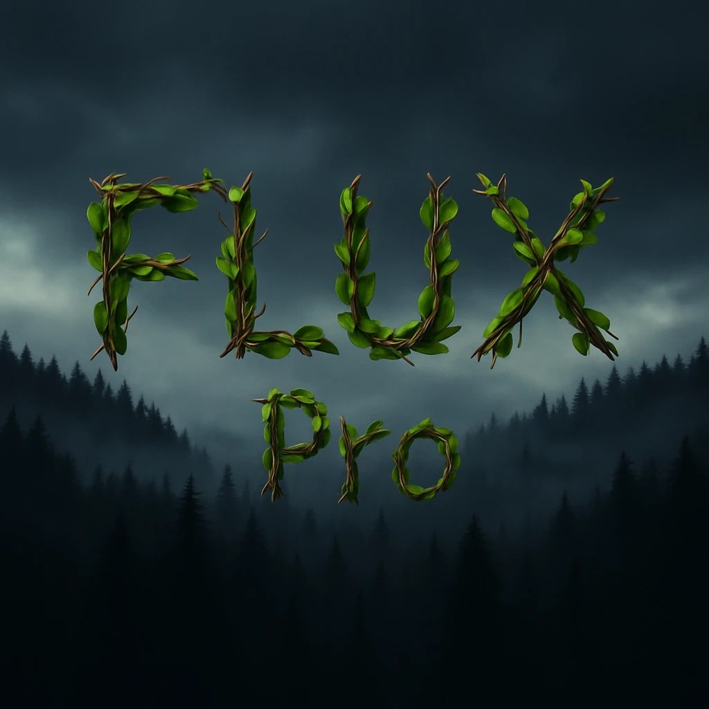 recreate this image but make more readable, remove 1.1 and add pro, text should be made from leaves and sticks emoji