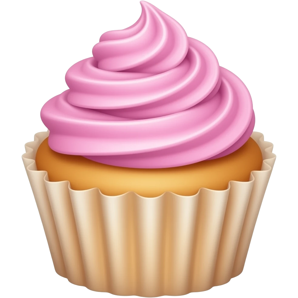 Cupcake with pink icing emoji