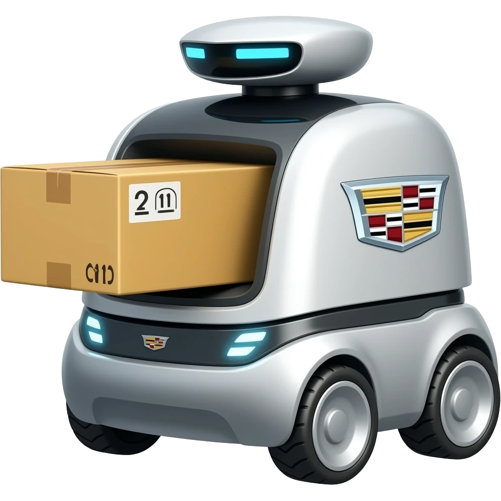 cadillac delivery robot emoji