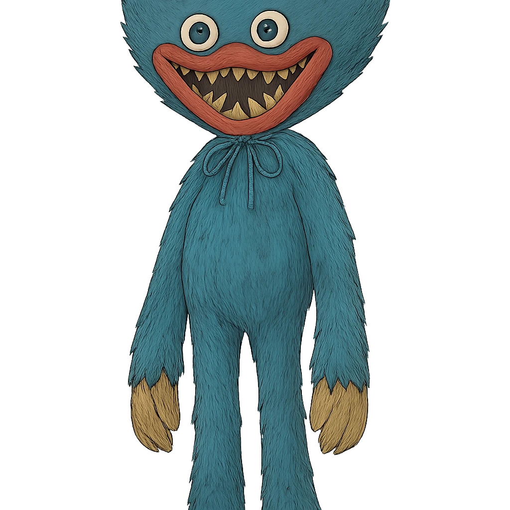 Huggy Wuggy character in ghibli style emoji