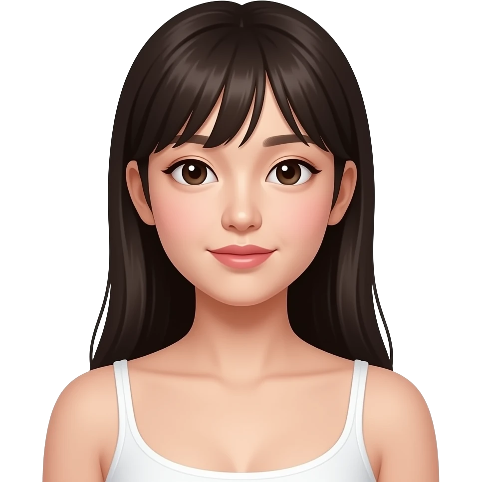 A sexy Korean girl chest without  bra emoji