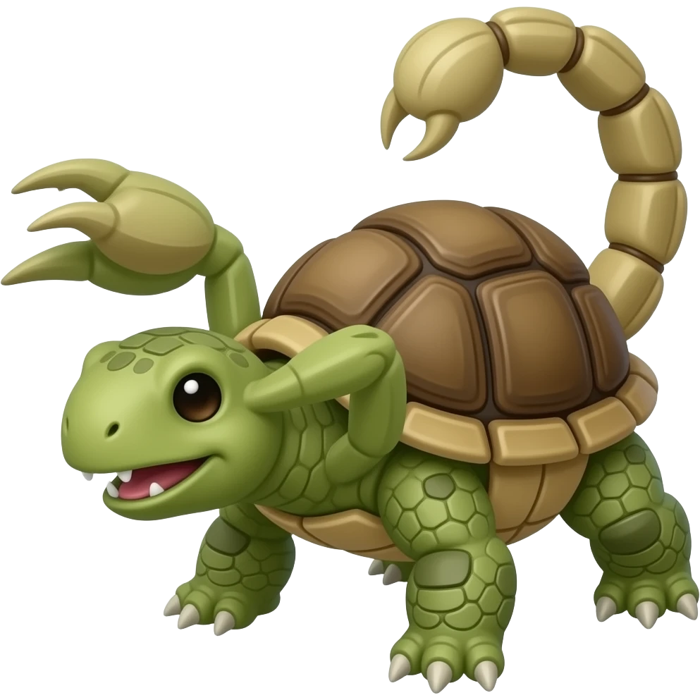 make a scoripan from mortal kombat into the turtle emoji emoji
