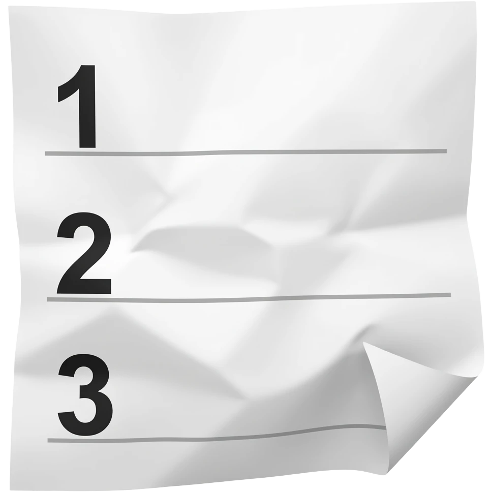 voting paper with 1 2 3 on it emoji