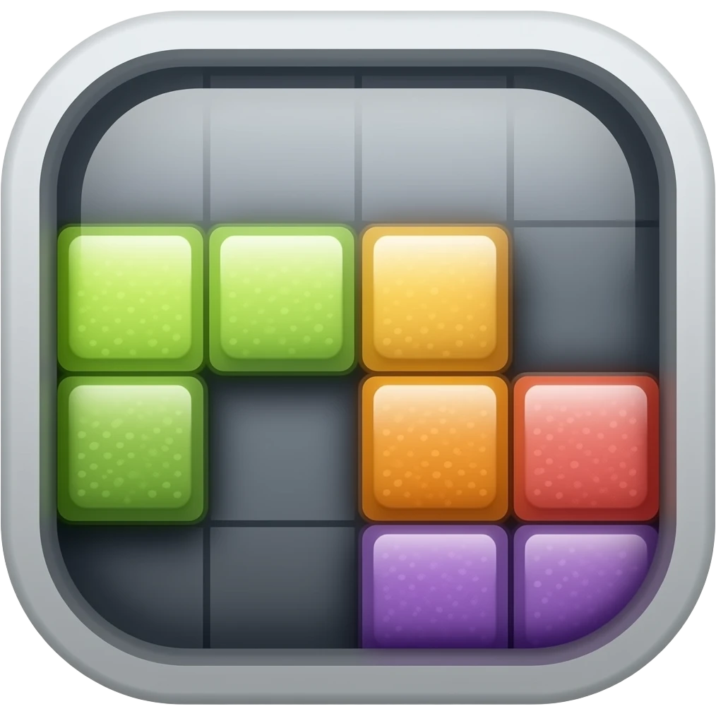 App logo for my game app that is about tetris emoji