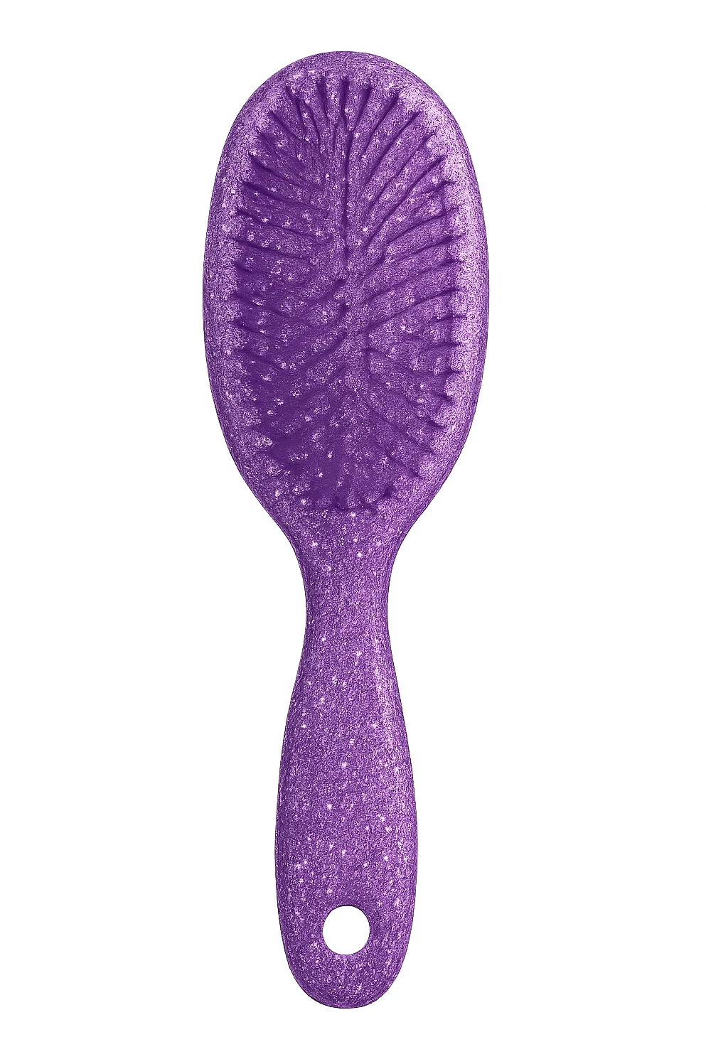 purple sparkly hairbrush emoji