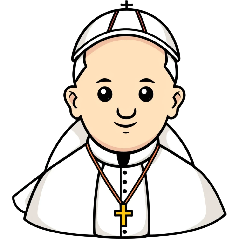 A pope in the road emoji