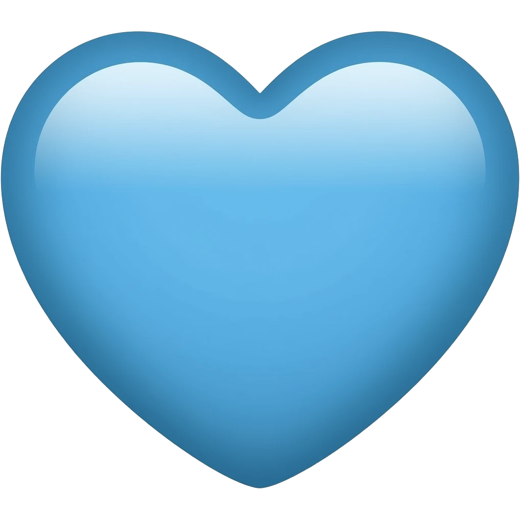coração azul emoji