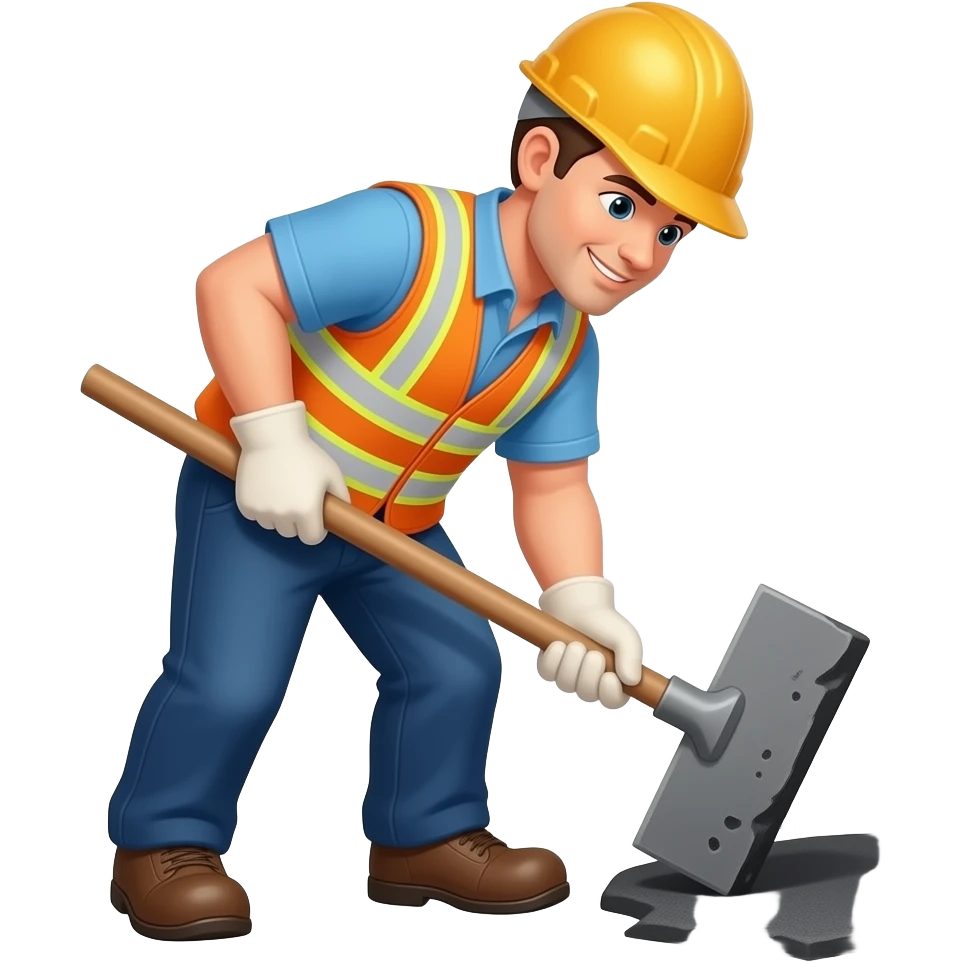 Working asphalt construction emoji