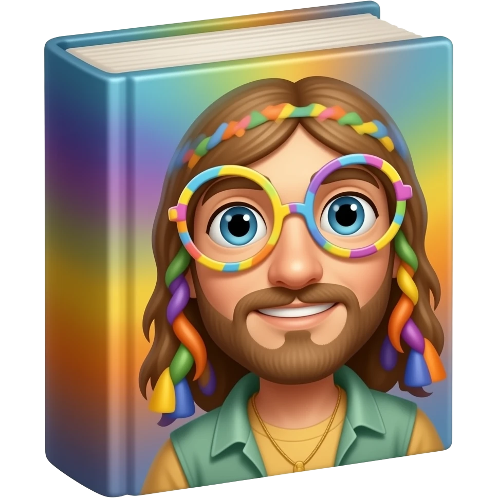 Book about hippies emoji