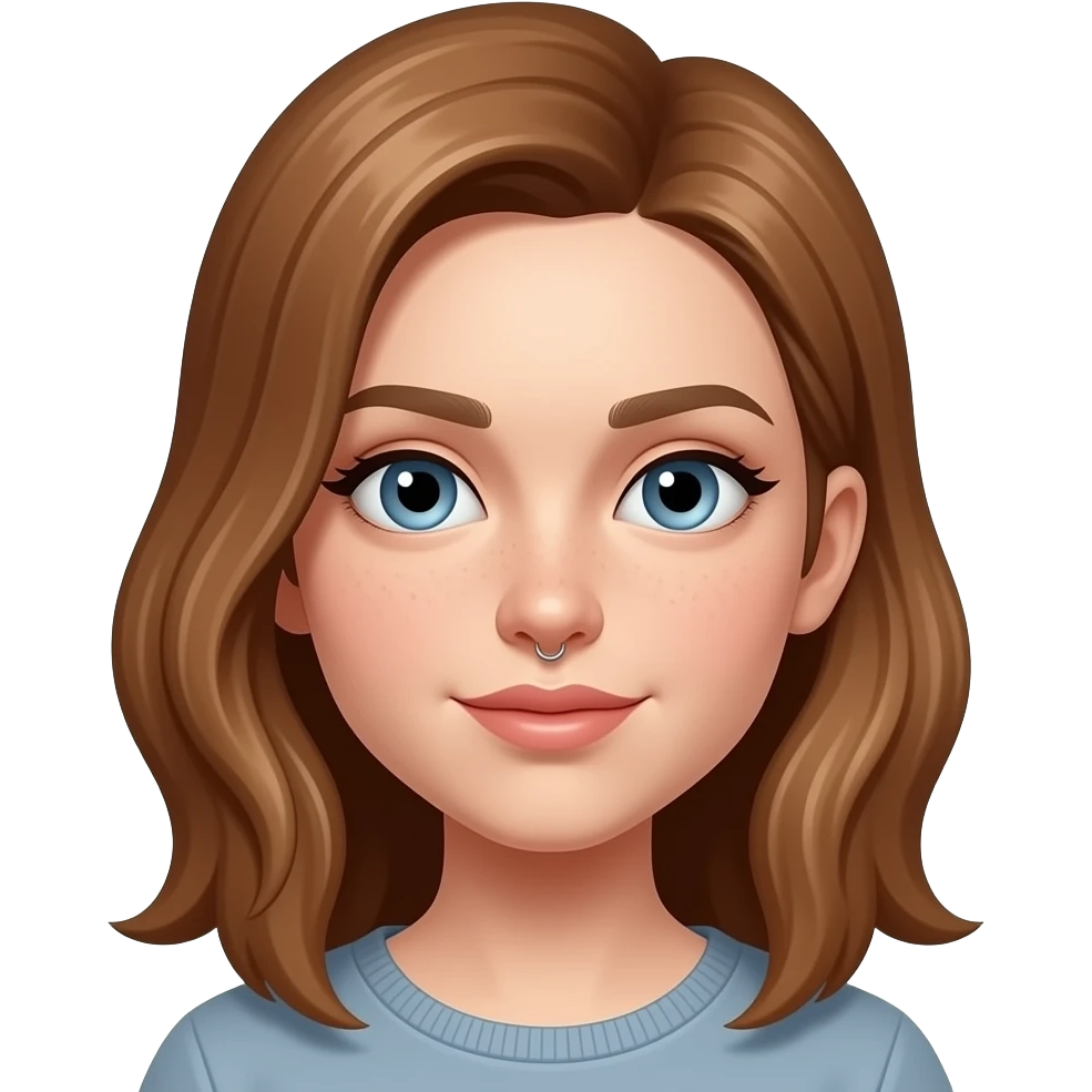 girl with nose piercing emoji