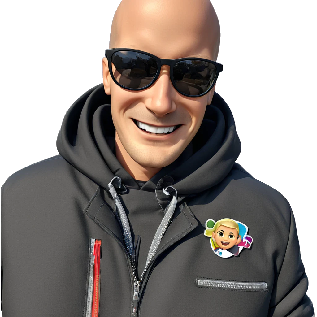 smiling boy in black jacket emoji