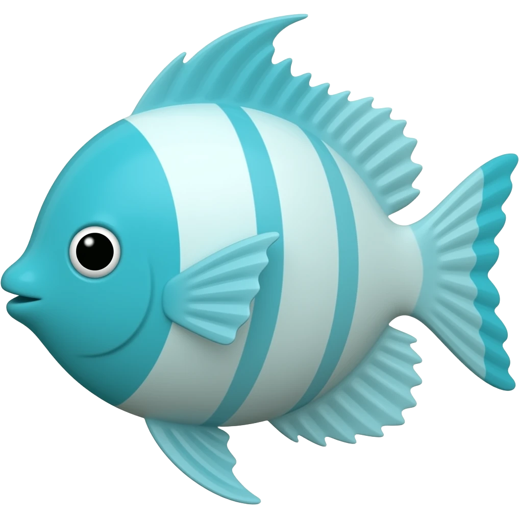 Turquiose And White Fish emoji