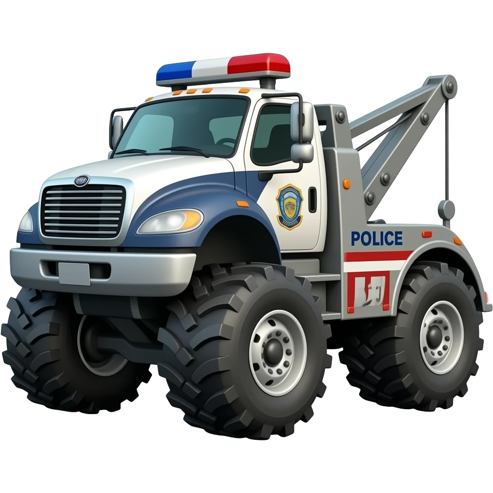 Monster Police Tow Truck emoji