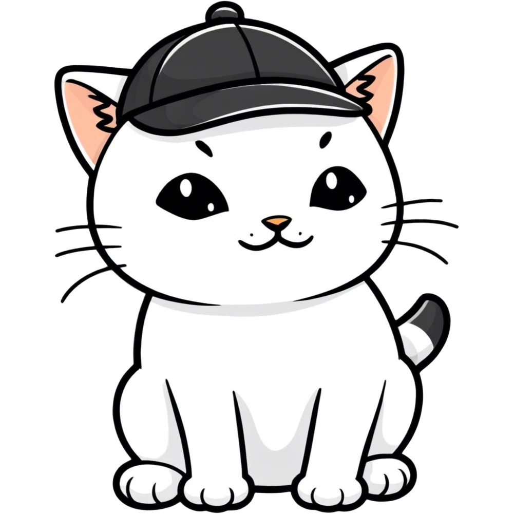 cat have a cap emoji