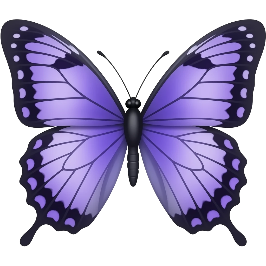 Beautiful lavender butterfly emoji