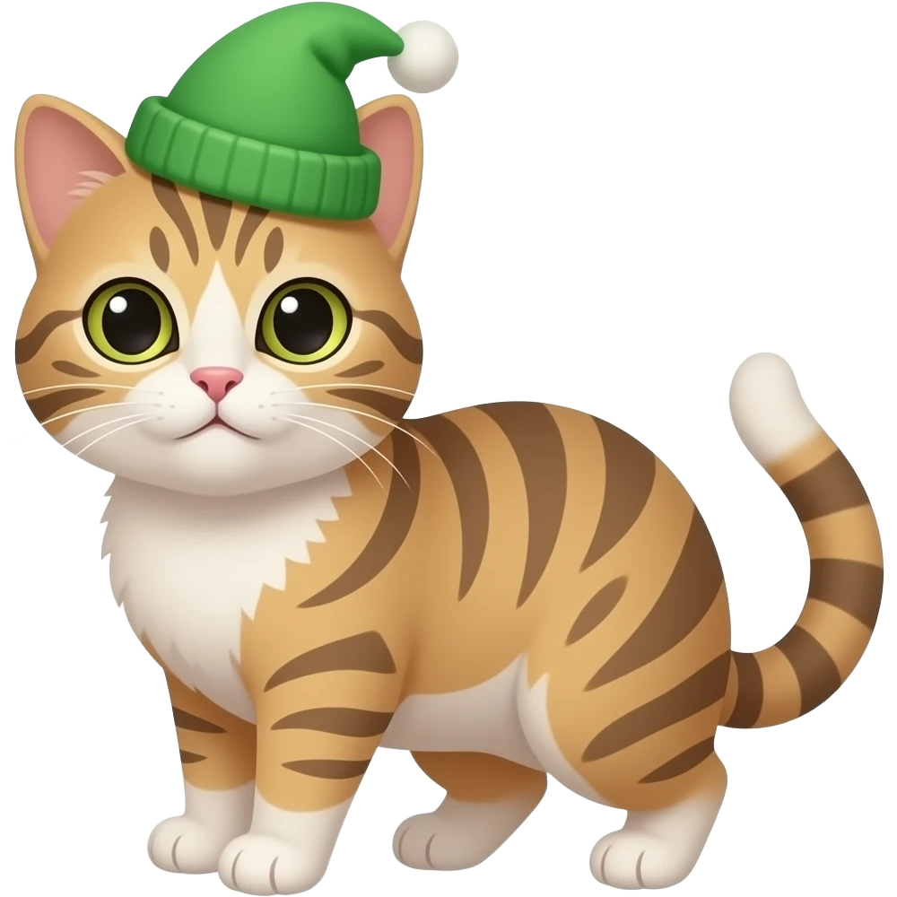 cat with green hat emoji