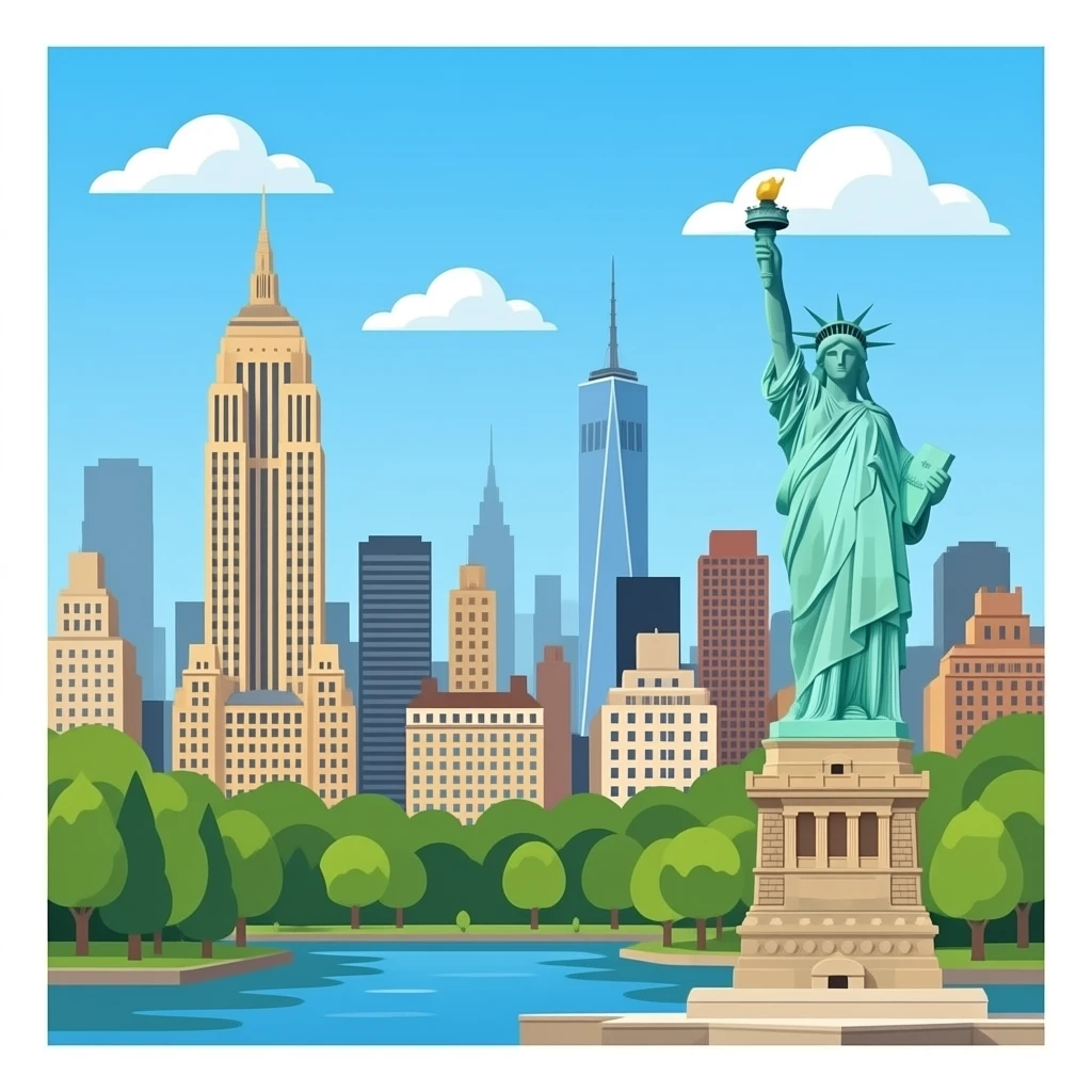 High HOTEL Building  in New York Central Park statue-of-liberty emoji