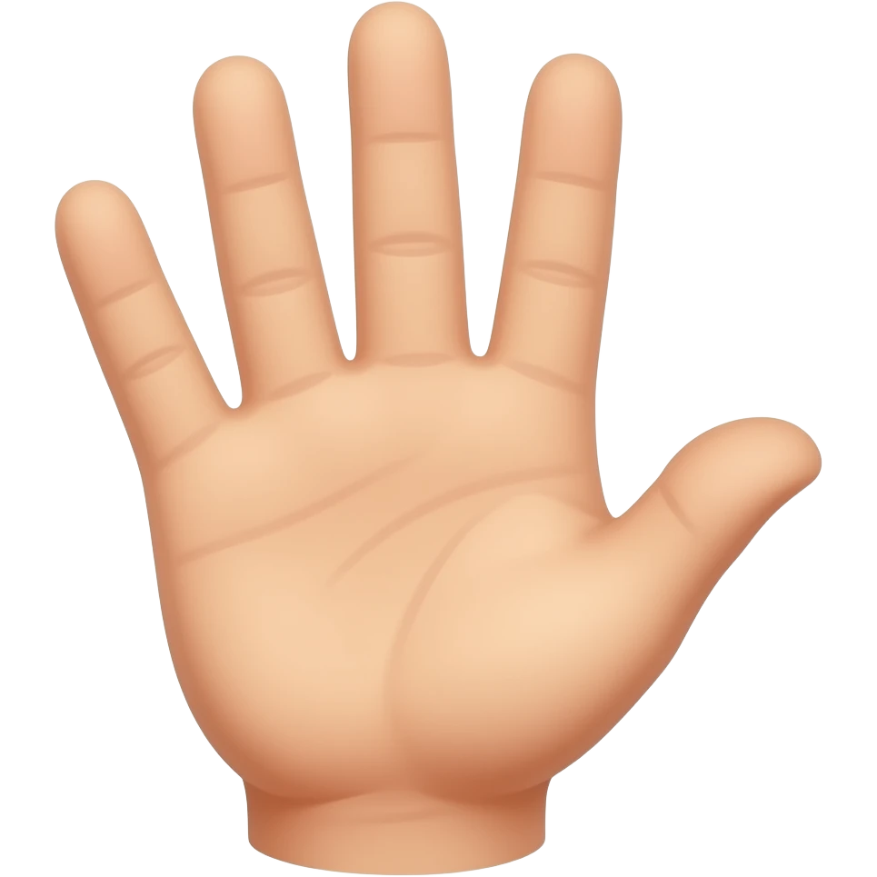 One hand Fingers shaped like a W emoji