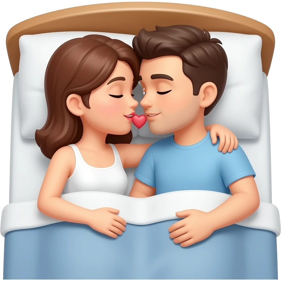 Emoji Showing couple having sex on bed. emoji