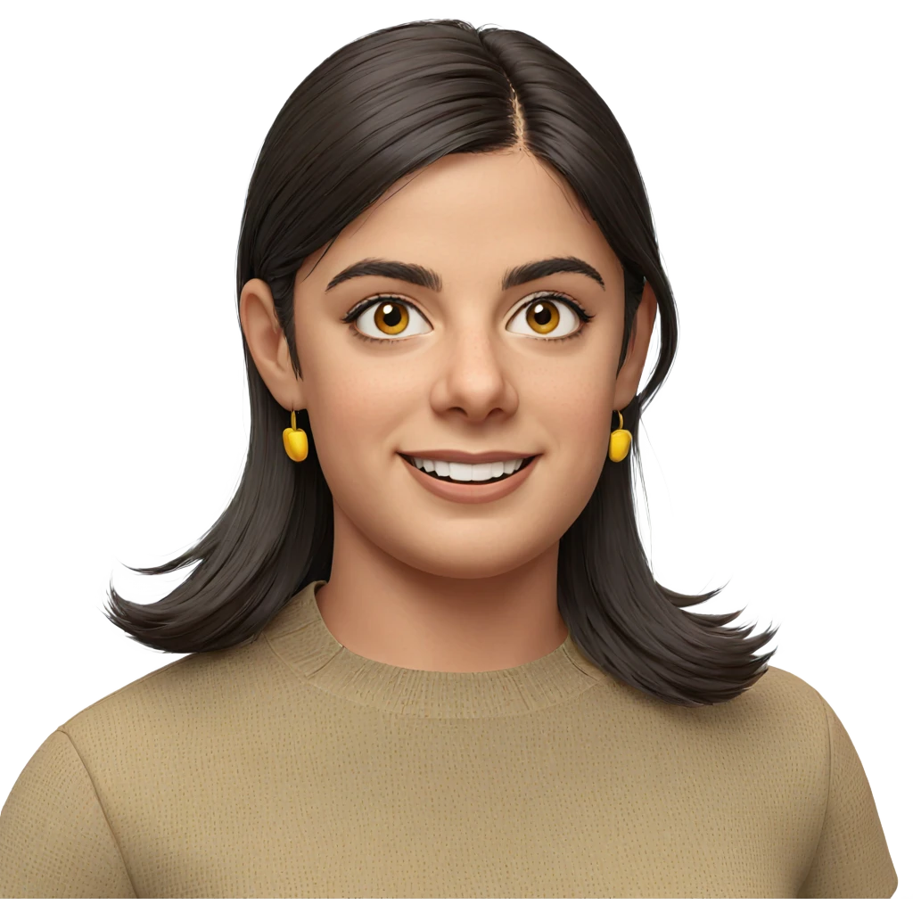 smiling girl in simple shirt emoji