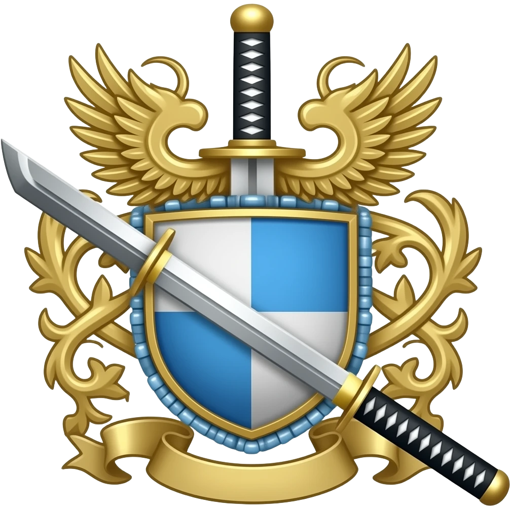 3 katanas blason emoji