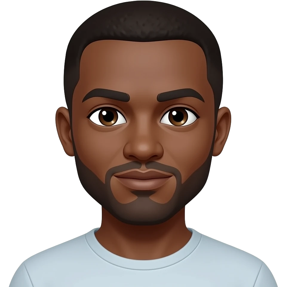 A black face emoji emoji