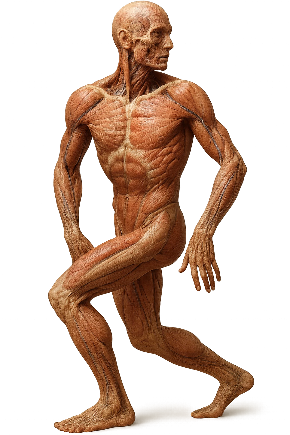 corpo umano anatomico con postura storta, IPERREALISTICo 4K emoji