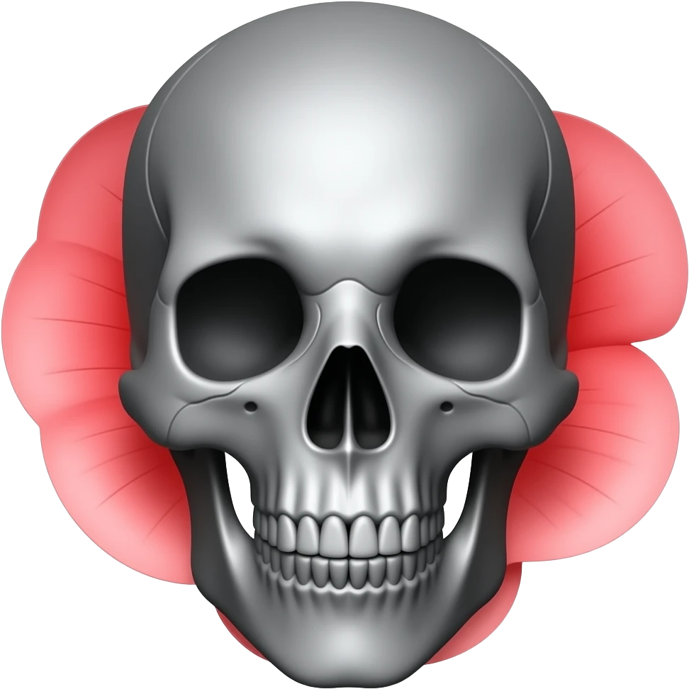 Poppy Playtime Prototype metallic skeletal face emoji