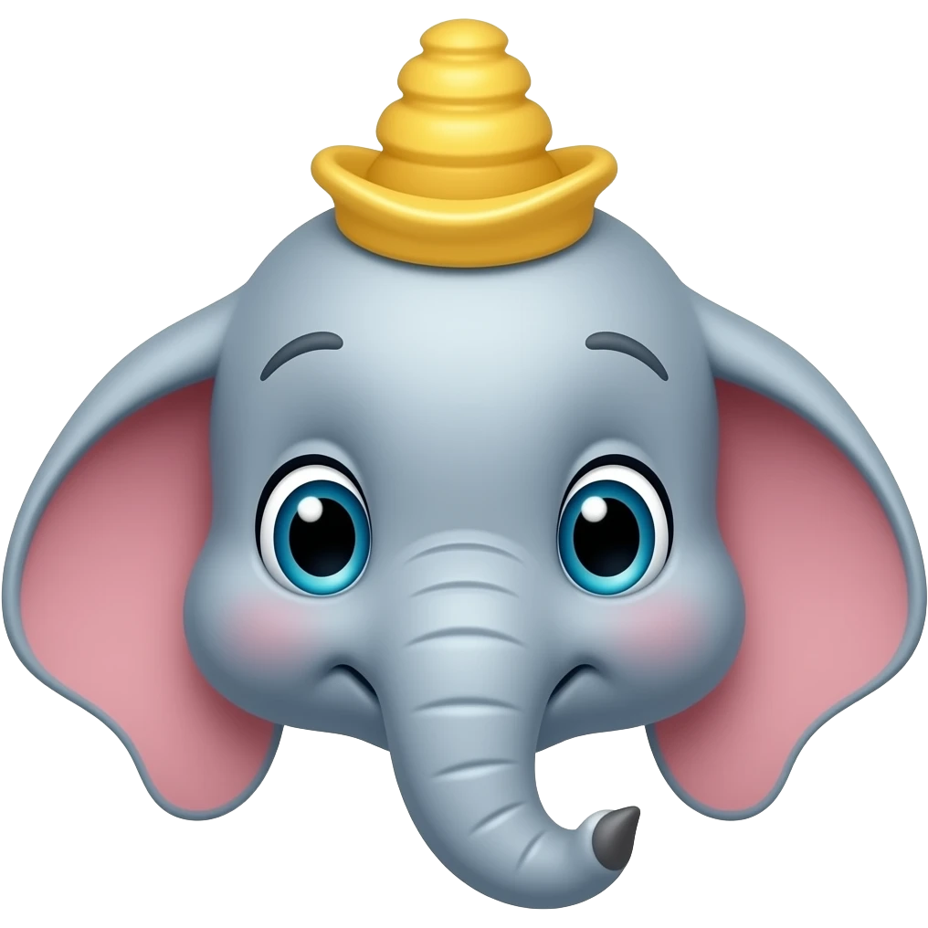 dumbo baby face with big eyes adorable emoji