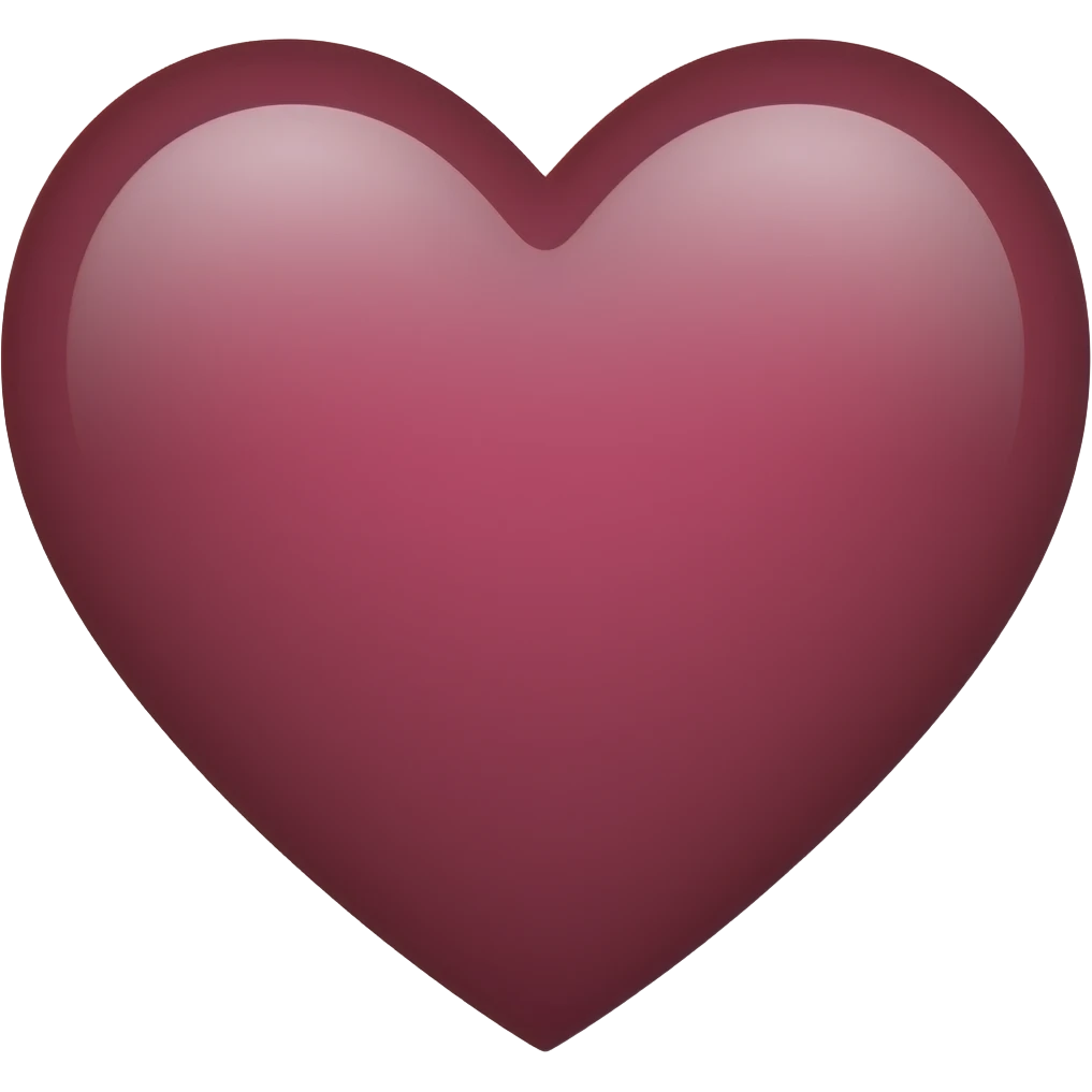Quiero un corazon de color  vino tinto emoji