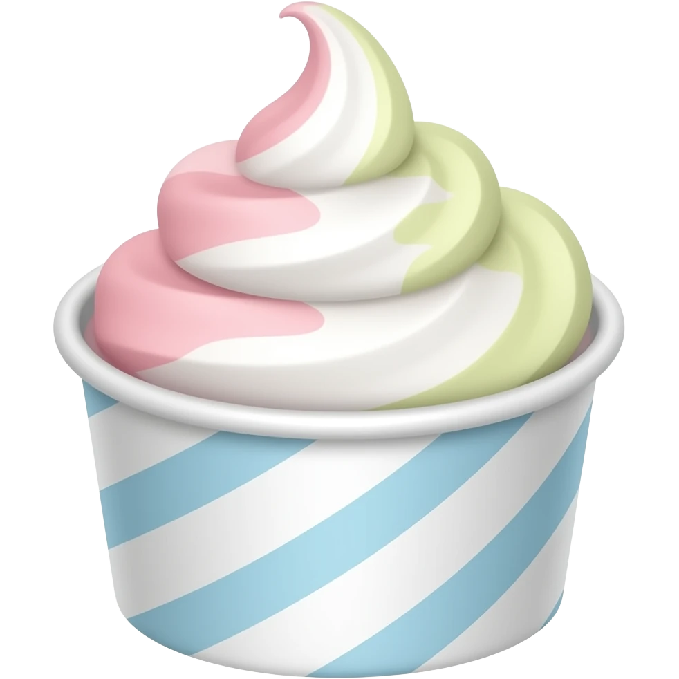 Pastel Fro yo emoji