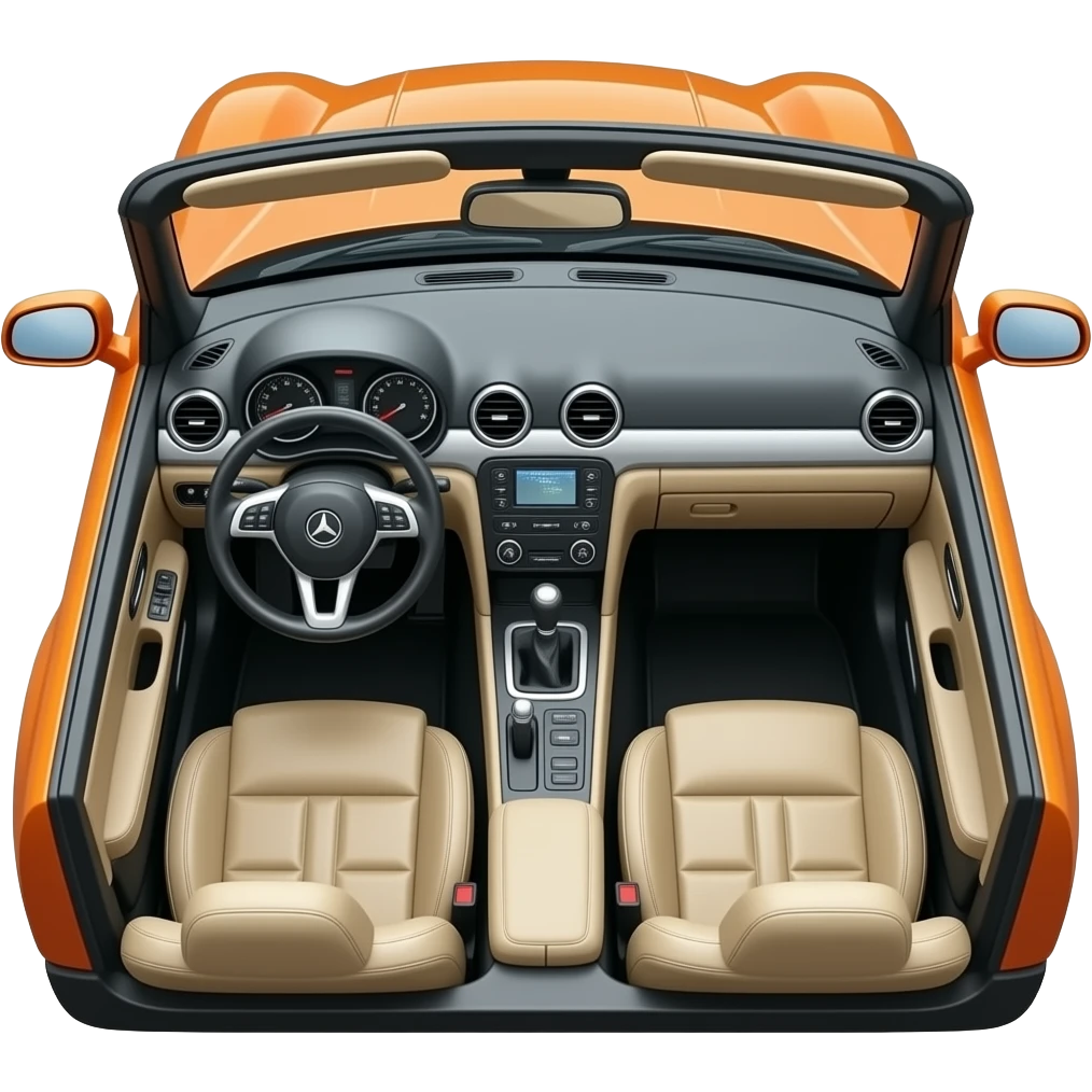 Car interior in hotwheels race track emoji
