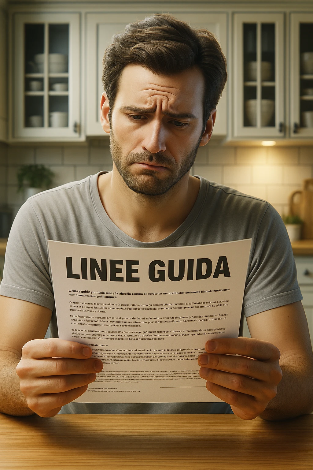 FALLA IDENTICA A QUESTA MA SUL FOGLIO SCRIVI "LINEE GUIDA" IN ITALIANO emoji