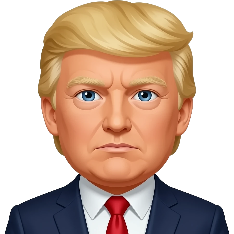 Donald Trump with half of an ear emoji