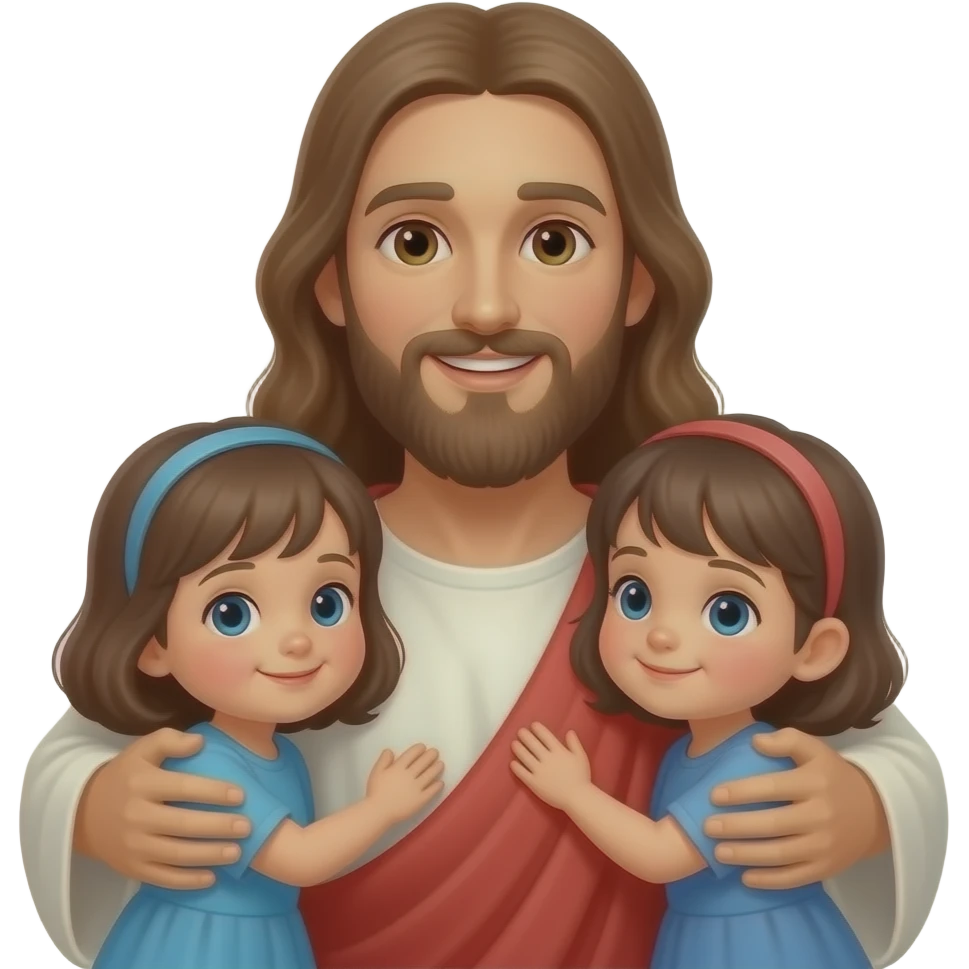 Jesus abrazando a niños emoji