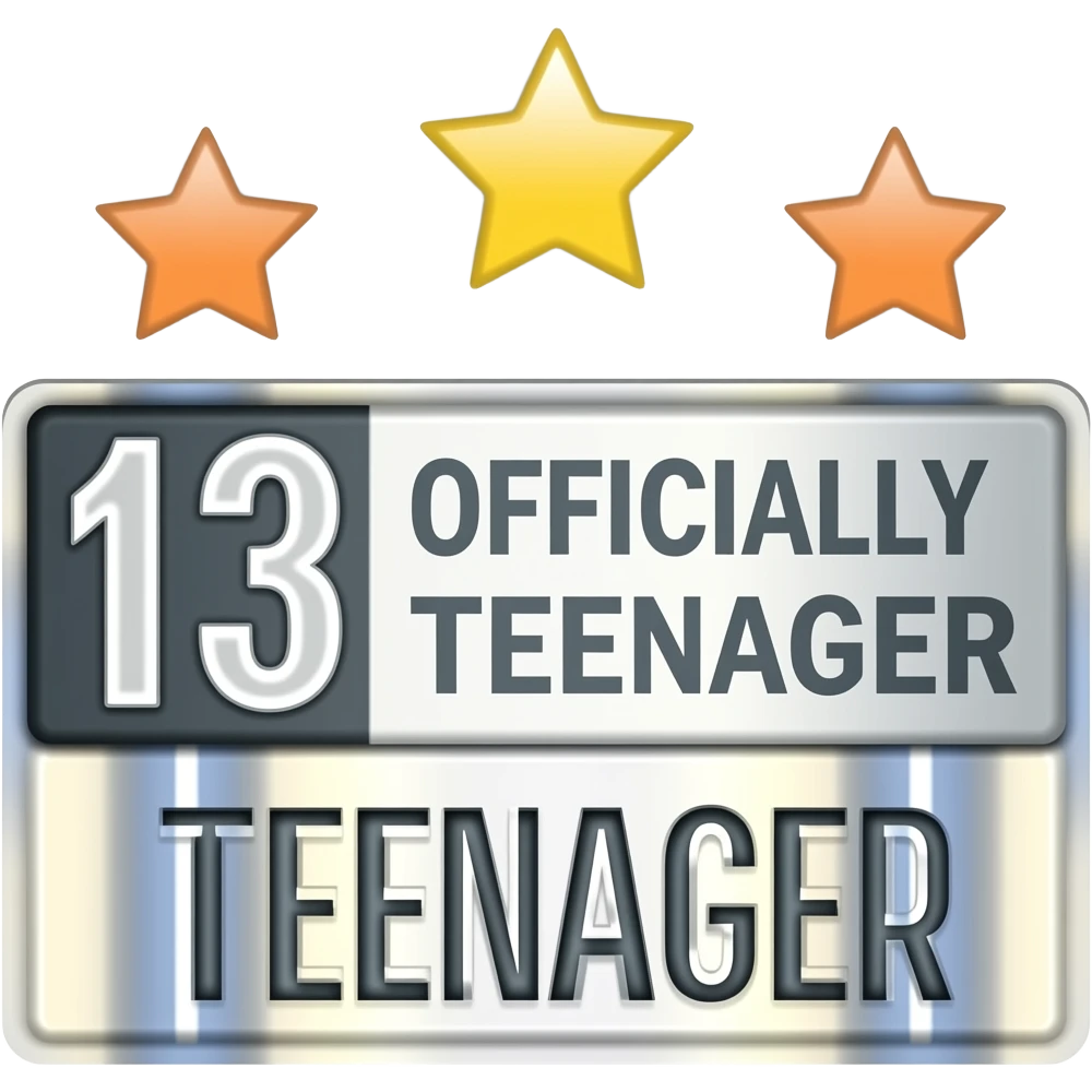 13 OFFICALLY A TEENAGER BANNER emoji