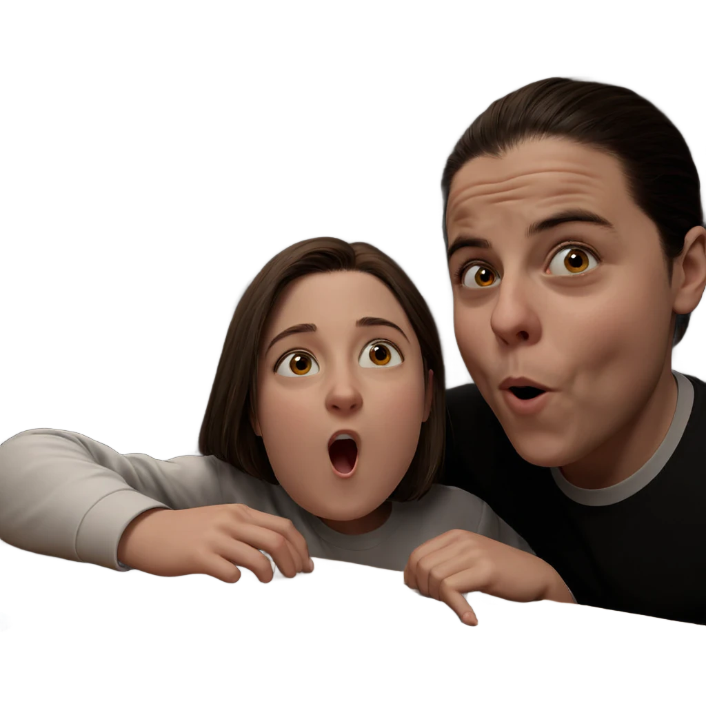 realistic girl and boy scene emoji
