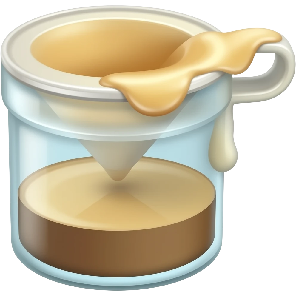 container with grease and funnel emoji