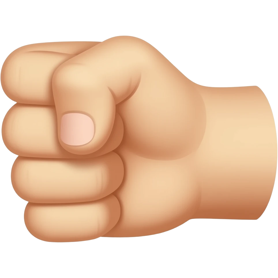 left fist closed side view emoji