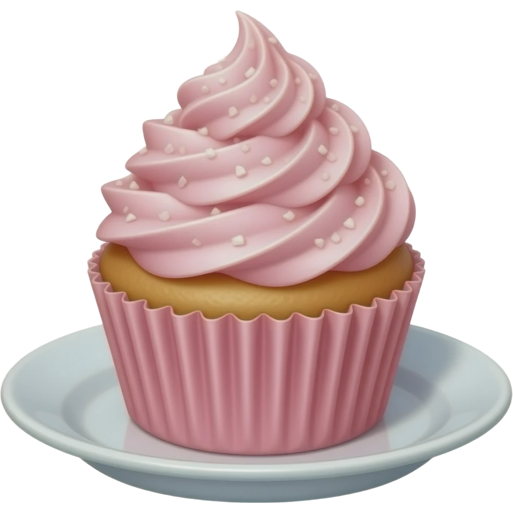 Cupcake with pink icing emoji