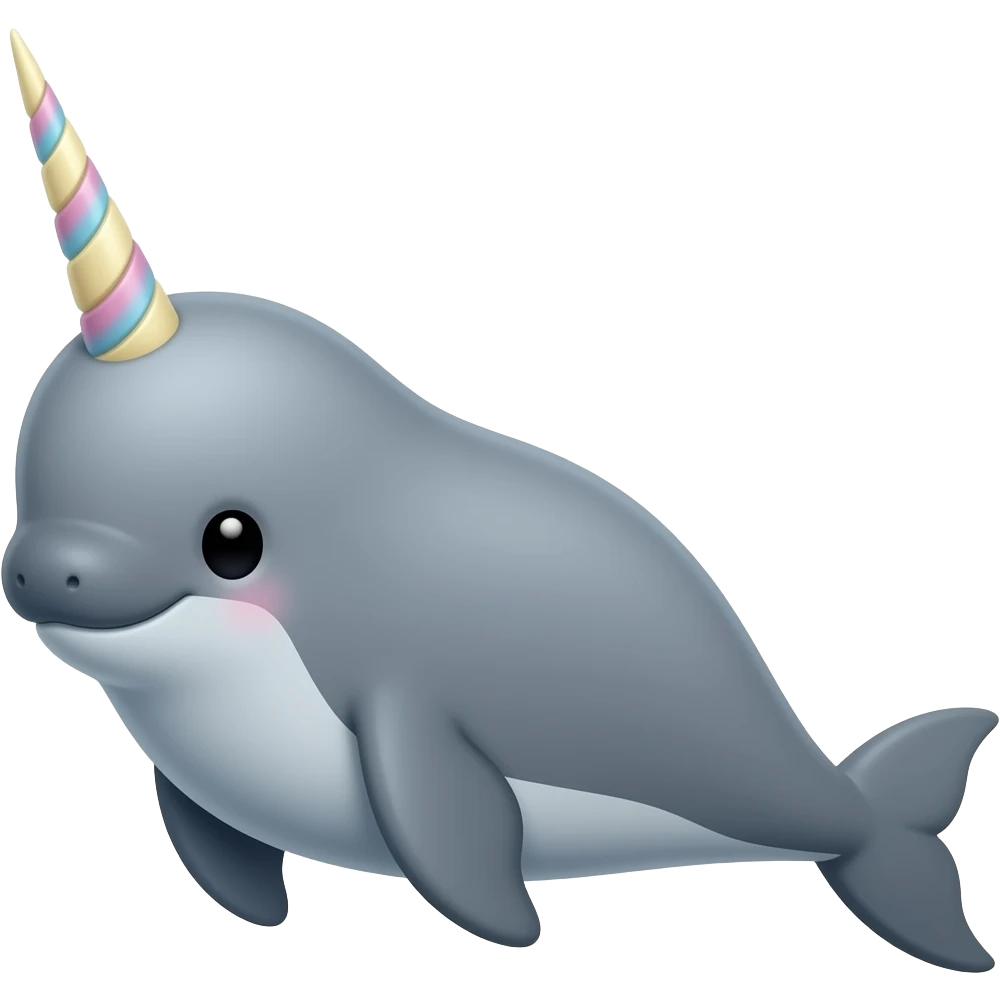 Narwhal with unicorn horn emoji