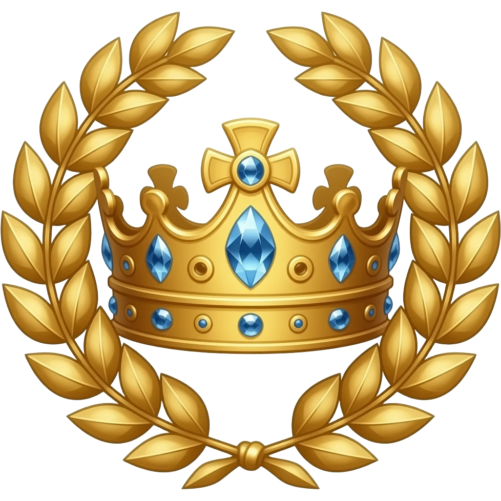Corona de laurel imperial de oro y diamantes del dios Emperador de Warhammer 40k emoji