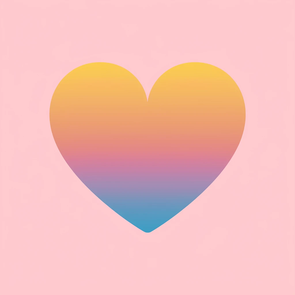 heart with a soft pastel ombre emoji