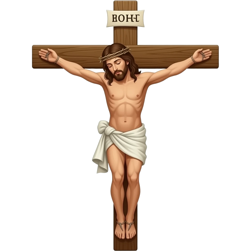 Emoji de cómo sería Jesús crucificado pero modo emoji emoji